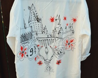 手作りの白いシャツホグワーツ