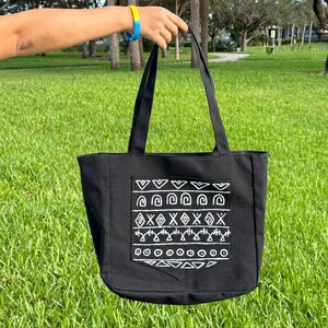 Handmade shopper Bag with a national ornament