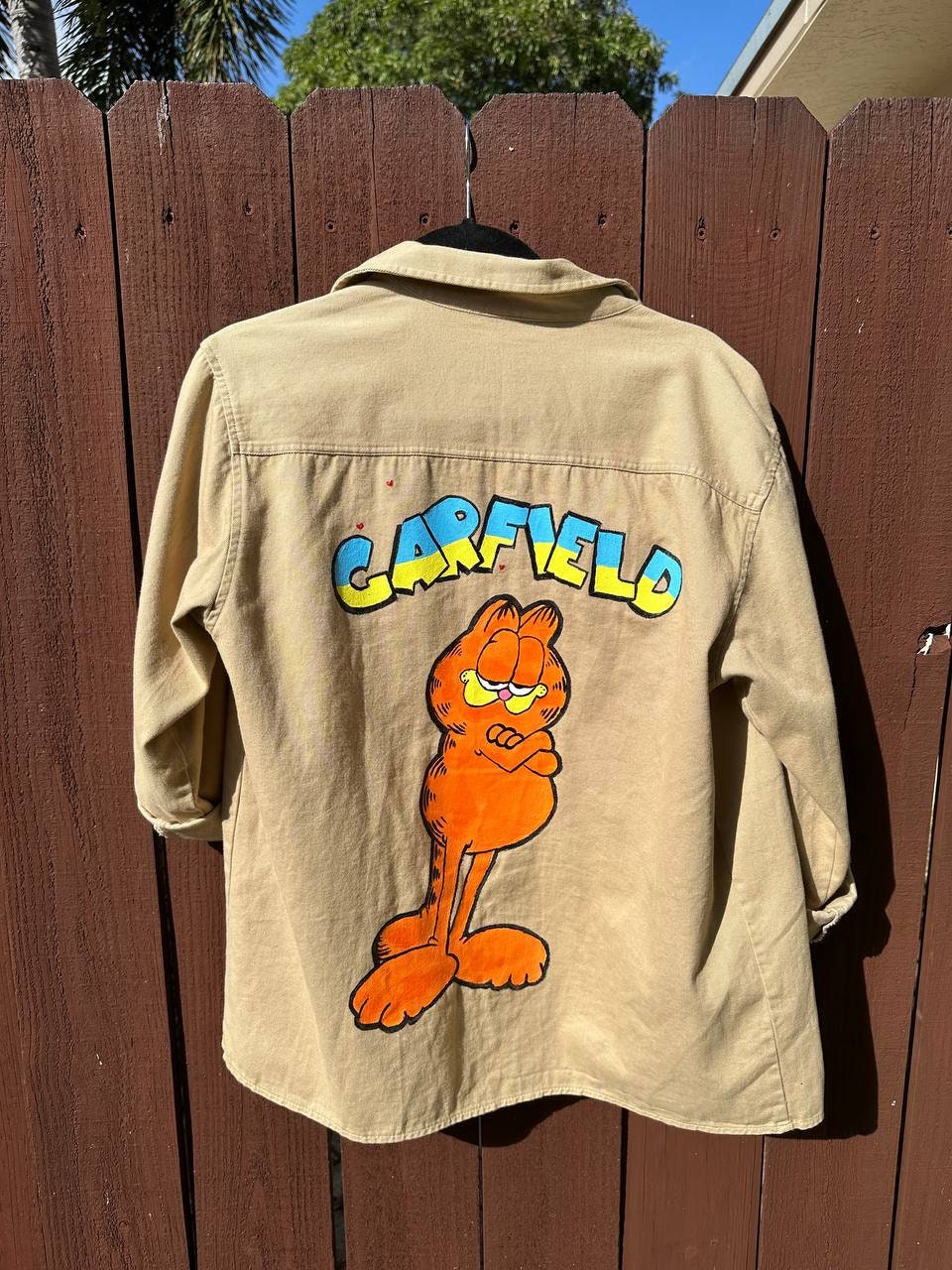 Garfield Hand-painted Brown Jacket