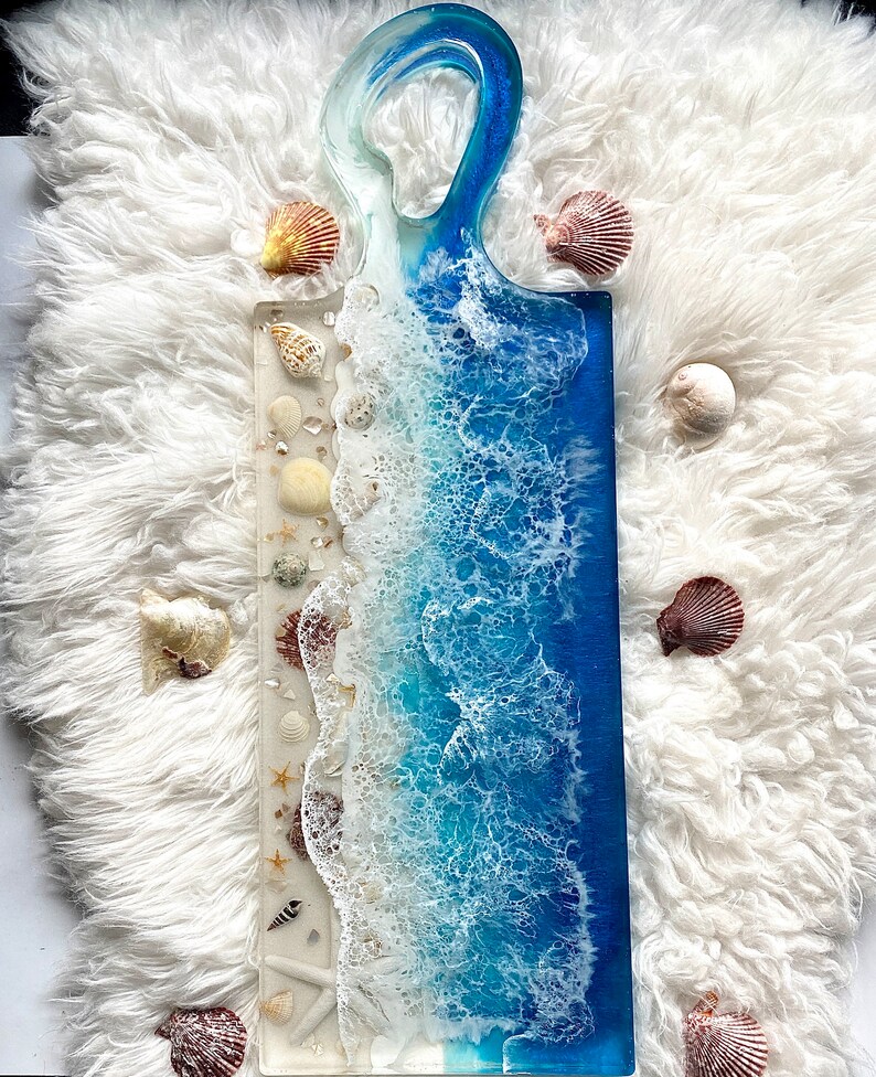 Resin Ocean Charcuterie Board Etsy