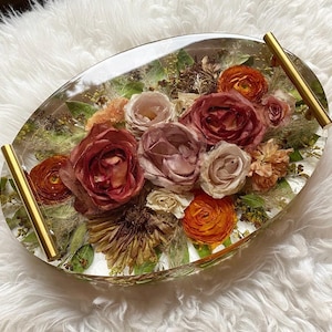 Wedding floral  Preservation, Oval Tray, Wedding Flower Preservation, Floral Preservation, Wedding Gifts