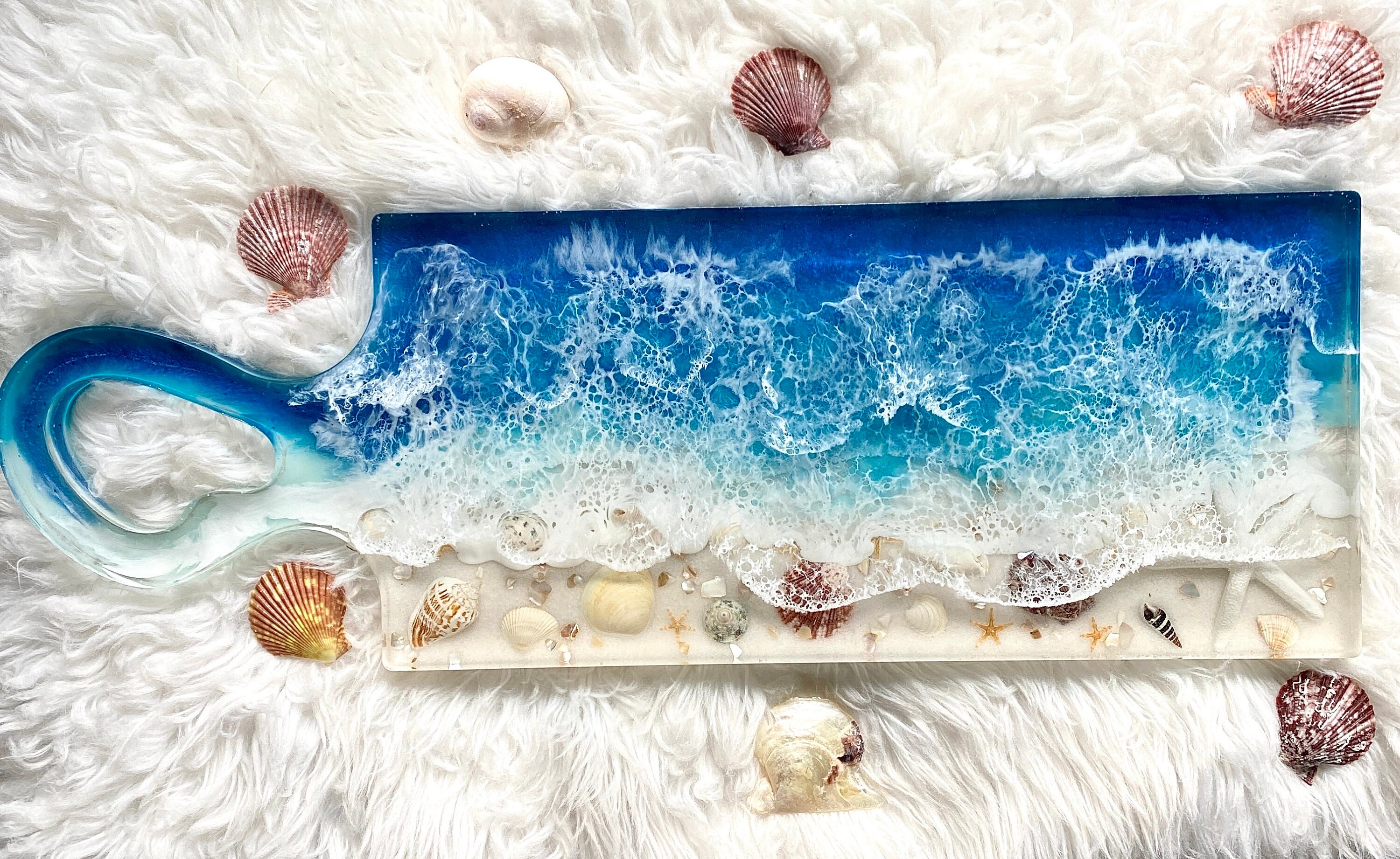 Resin Ocean Charcuterie Board Etsy