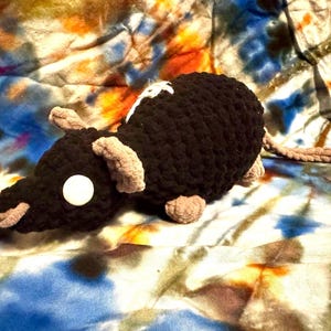 Cardinal Copia-inspired Crochet Rat Plushie