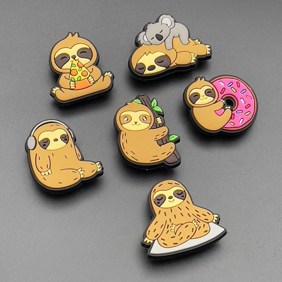 Sloth Croc Charms for Foam Clogs Womens Girls Boys Mens Pizza Koala Yoga Headphones Birthday Christmas Gift Etsy