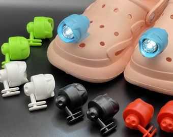 Croc Lights - Lampes frontales pour sabots en mousse, lampes de poche extérieures pour chaussures de camping - Vendues par paire