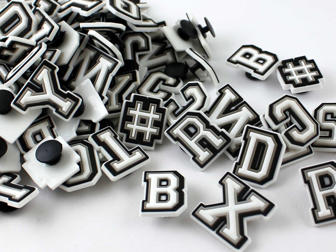 Letters and Numbers Croc Shoe Charms for Clogs Shoes With Holes Words