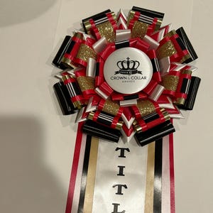 Personalized Rosette Award Ribbon: 9&quot; Rosette, 28&quot; Streamers