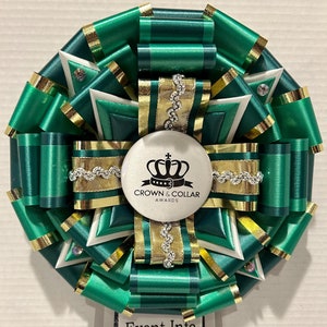Customizable Rosette Award Ribbon: Pet Show Dog Breed Image