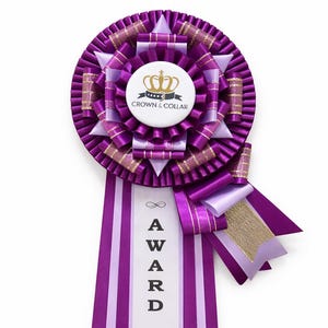 Custom Award Ribbon: Large Rosette, Personalized Show Ribbons