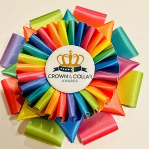 Personalized Pet Award Ribbon: 6.5&quot; Rosette, 17&quot; Streamer, Custom Photo
