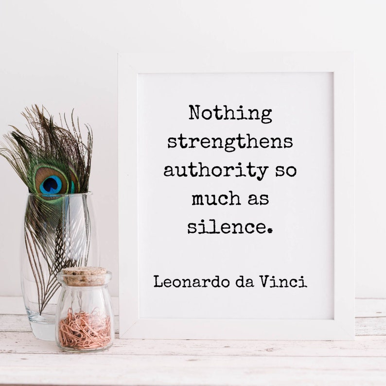 Printable Wall Art Leonardo Da Vinci Quote Nothing Strengthens