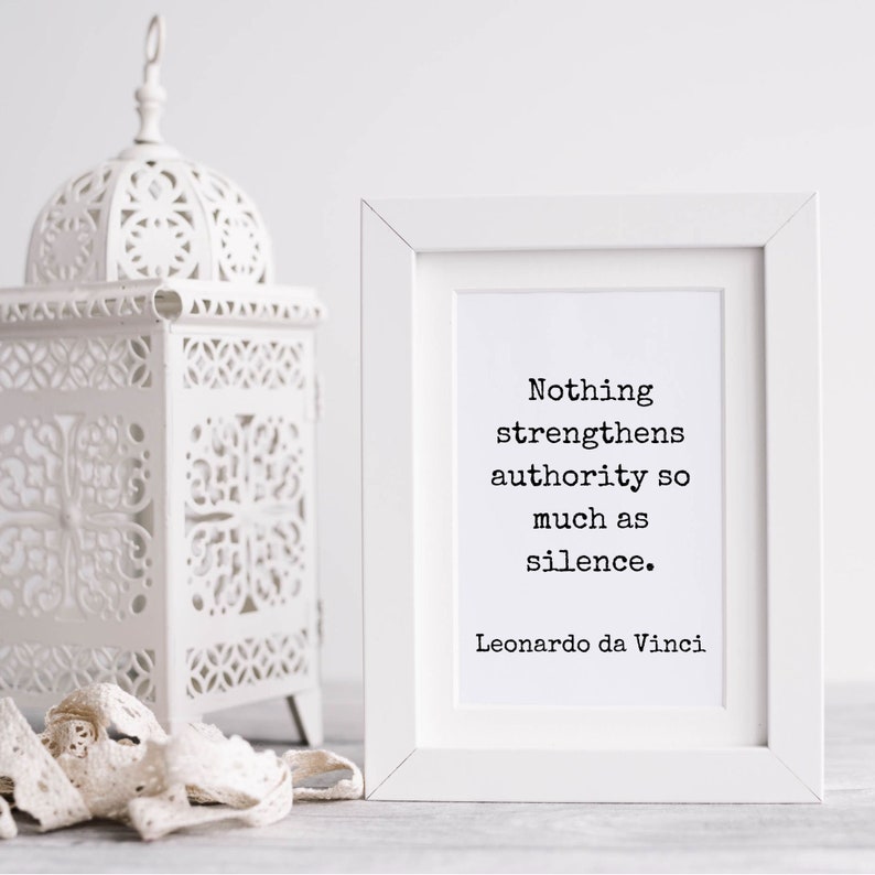 Printable Wall Art Leonardo Da Vinci Quote Nothing Strengthens