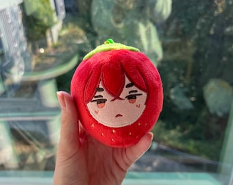 Diluc Genshin Impact Strawberry Plush Key Chain