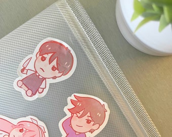 OMORI Pink Stickers Sunny Aubrey Kel Hero Mari Basil