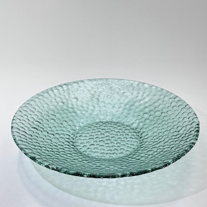 Fused Glass Plate, Handmade Bubble Design Plate, Glass Plate For Salad, Pasta Plate, Minimalist Design Plate, Gifts for Mom