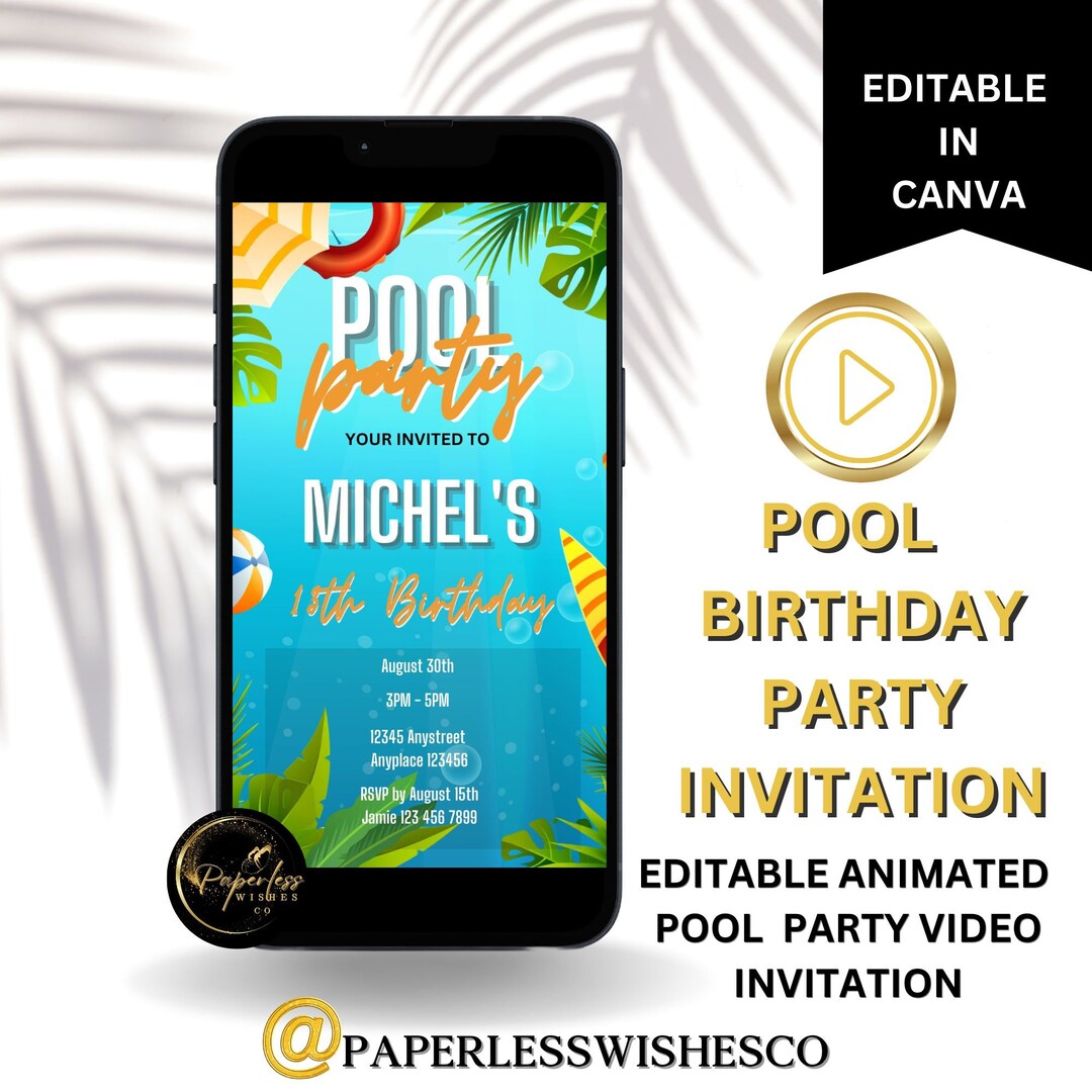 Pool Party for Teen Dream Pool Party Pool Party for Tween Etsy