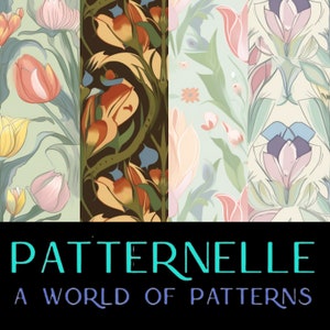 Tulips Traditional Digital Print Pack 2 (Seamless Tile)