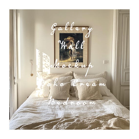 Wall Art Mockup Bedroom Wall Art Vertical Mockup Minimal Frame Mockup Poster Mock Ups Digital Download Sized for 8x10 Ratio Artwork Boho