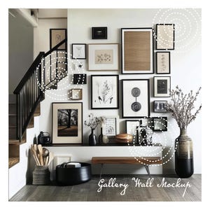 Wall Art Mockup Gallery Wall Mockup Frame Mockup Canva Poster Mockup Living Room Mockup JPG Frame Mock Ups Decor Mockup Frames