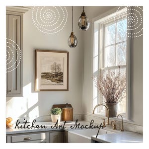 Kitchen Wall Art Mockup Gallery Wall Mockup Frame Mockup Canva Poster Mockup Kitchen Mockup JPG Frame Mock Ups Decor Mockup Frames