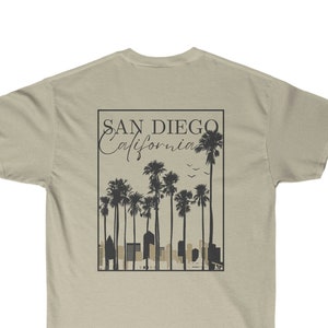 San Diego Unisex Heavy Cotton Tee, San Diego California, Men&#39;s T-Shirt, Women&#39;s T-Shirt, Caleb Einolf Designs
