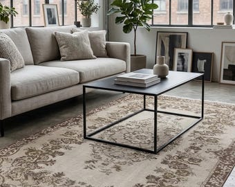 Handmade Beige Anatolian Rug – Vintage Boho Living Room Carpet (178x276 cm)