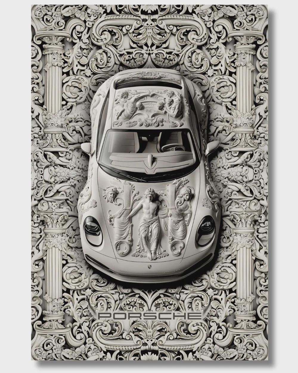 【遺品整理】ポルシェ911 ガラス細工 Porsche 日本 Etsy sculpture | 3Dレーザー彫刻 Performance: SIガラス