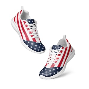 US Flag Shoes | Women&#39;s Athletic Sneakers | American Flag Shoes