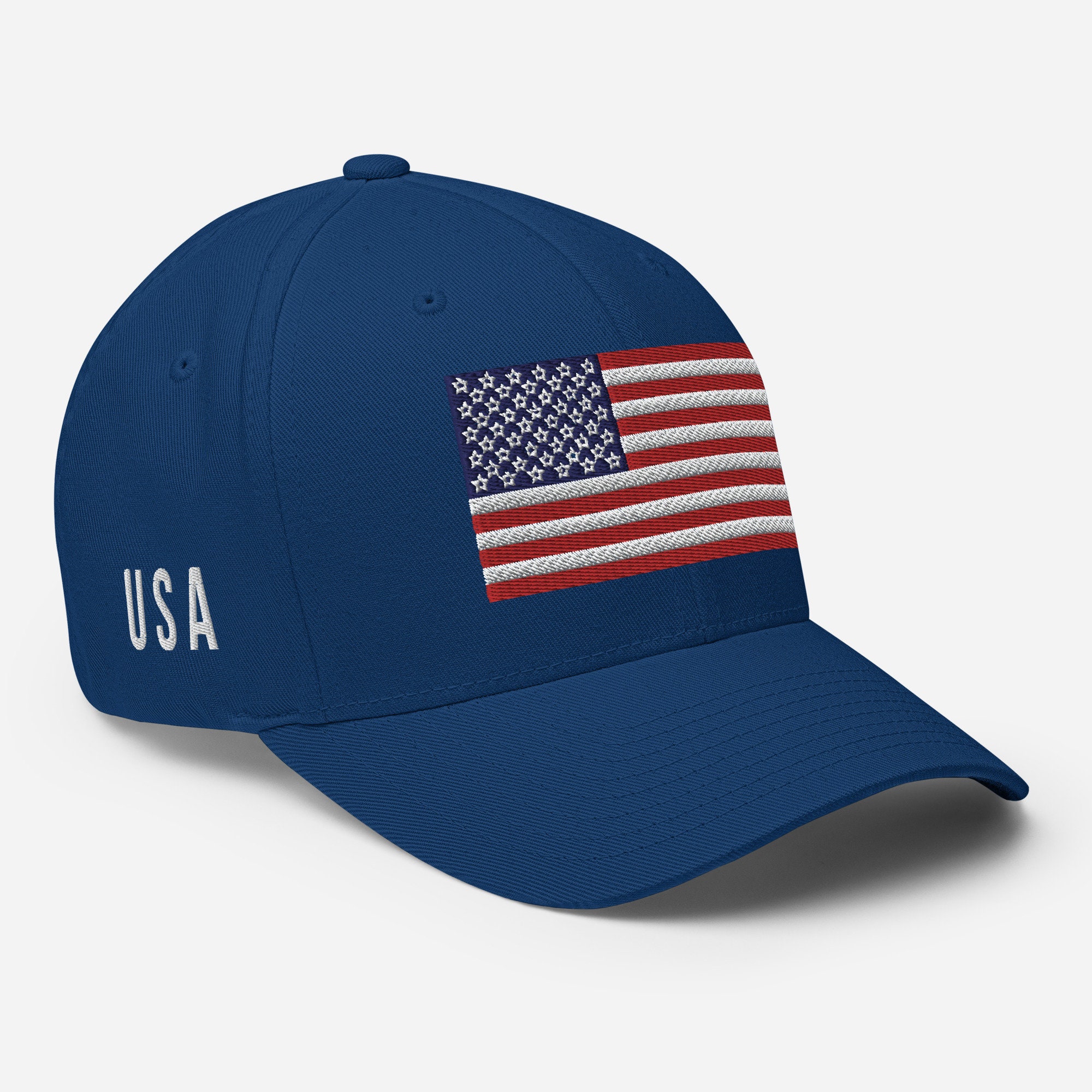 Cappellino Baseball Uomo/Donna Con Bandiera Americana Ricamata, Regolabile, KC Caps