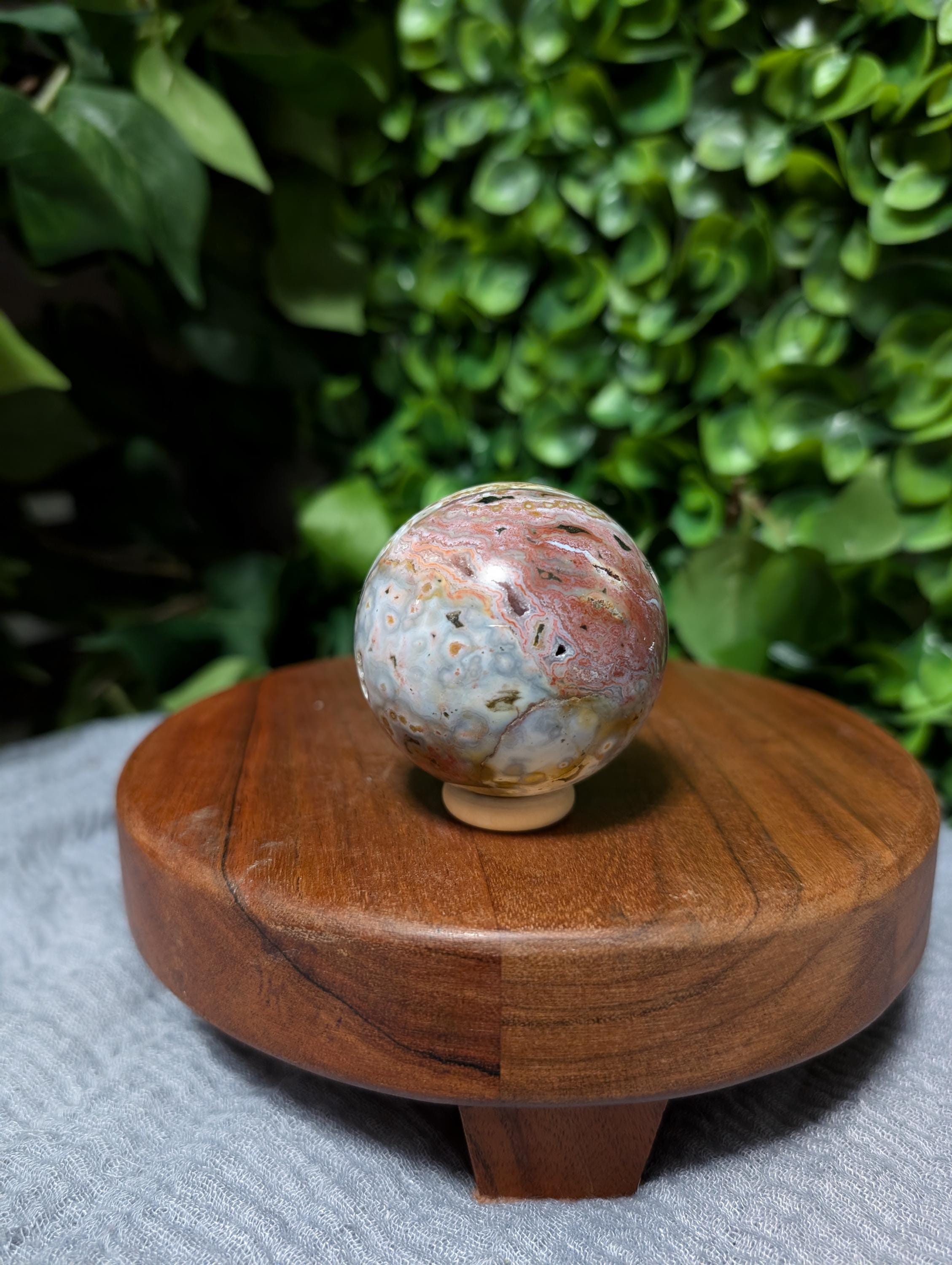 ピンク 8th ベイン オーシャン ジャスパー スフィア A - Etsy 日本