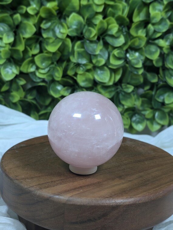 B ローズクオーツスフィア ローズクォーツ6スタースフィア台座セットb ローズクォーツ 置物」の