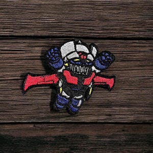 Chibi Mazinger Z Embroidered Patch | Iron on or Sew On | 3.5x3 inches |
