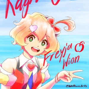 Freyja Wion Ragna Love Macross Delta Character Art Print | 5 x 7 pol | Cartão postal colorido | Anime/Música