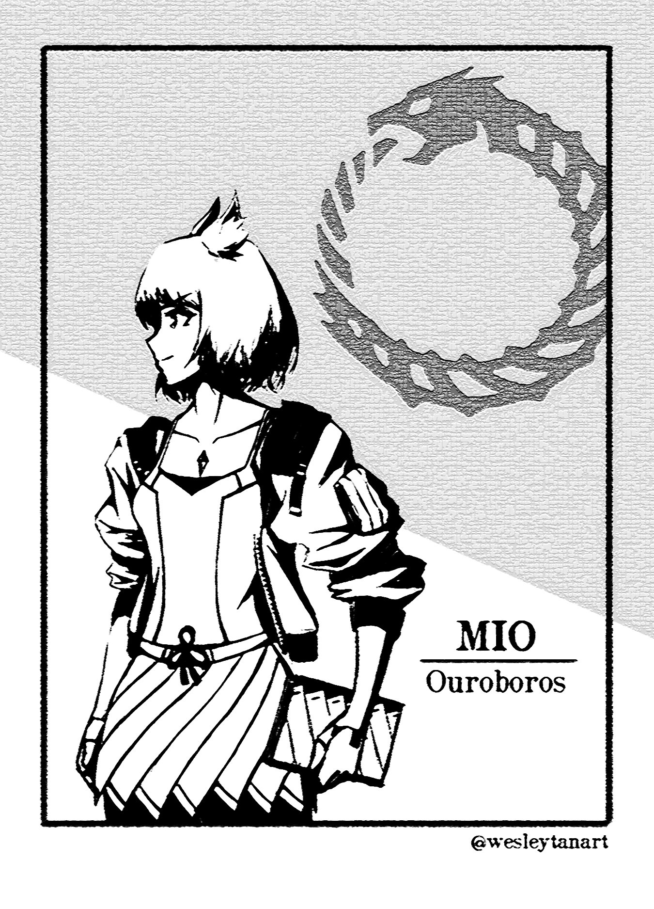Mio Xenoblade Chronicles 3 Character Art Print 4.5 X 6.25 Minimalist
