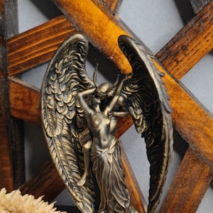 Fantasy figurine Devil and Angel Satan -  Archangel Sculpture Baphomet Statue