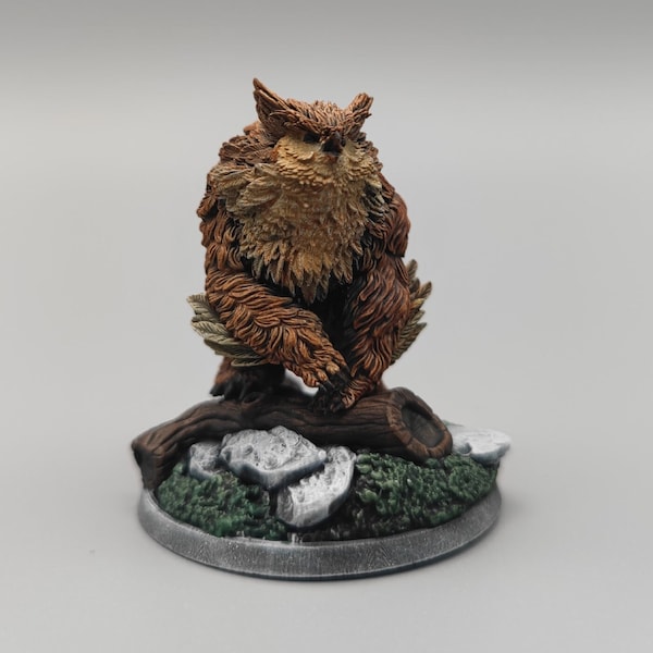 Owlbear Mom Miniature | Baldurs Gate 3 Owlbear in Cave
