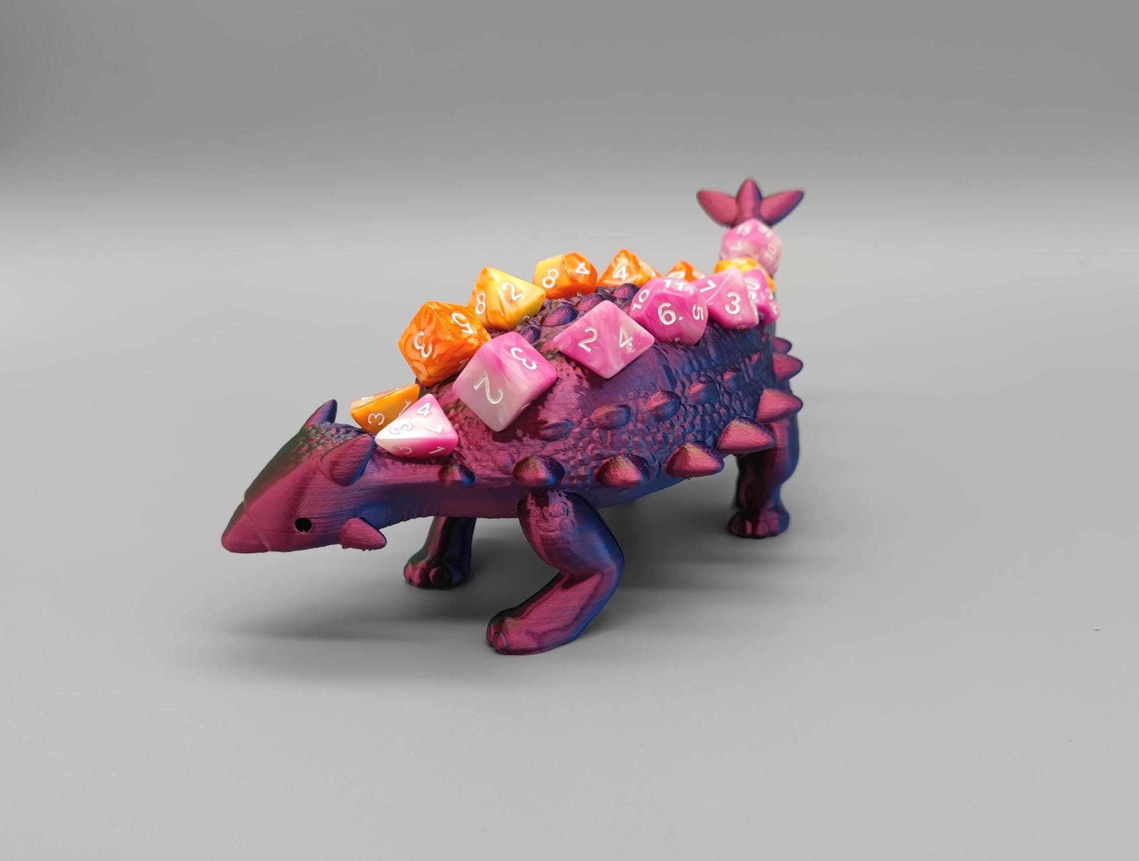 Angus the Ankylosaurus Dino Dice Holder | Dungeons and Dragons Dice Holder | Cute Accessory Dino DnD Gift | Tabletop Dinosaur | RachMakes