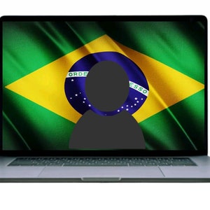 Brazilian Flag Waving in the background! Upgrade Your Video Calls with Our Epic Motion Zoom Backgrounds - Instant Download!!