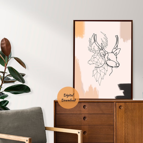 Trending Wall Art Digital Printable| Deer Wall Art | Printable Wall Art | INSTANT DOWNLOAD | Home Decor Wall Art | Digital Download Gift