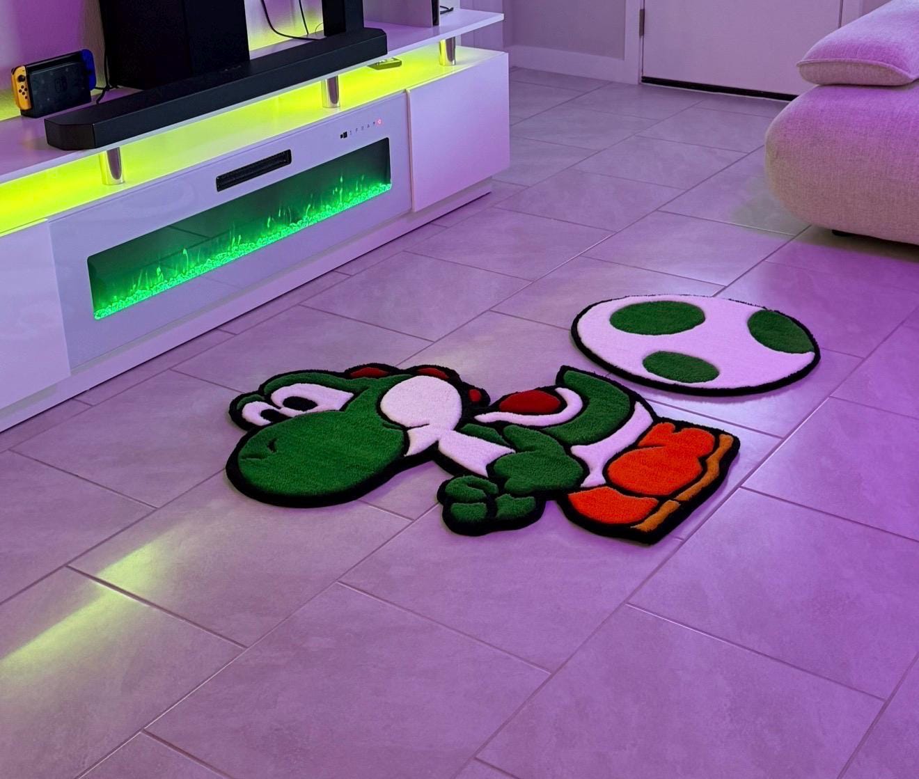 Yoshi Rug With Egg - Etsy