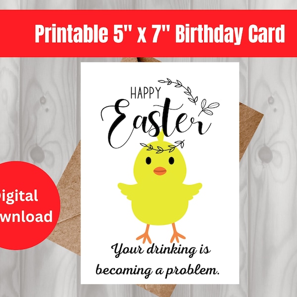Funny Easter Card, Funny Easter Greeting, Funny Card for adults
