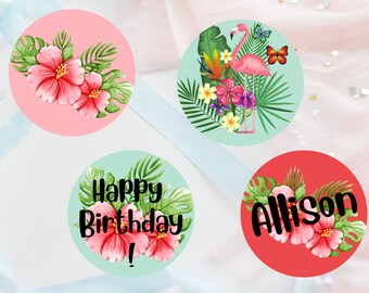 Vibrant Flamingo Cup Cake Toppers, Flamingo Head Cupcake Toppers pour Flamingo, cadeaux de fête personnalisés ou fête tropicale. Téléchargement instantané