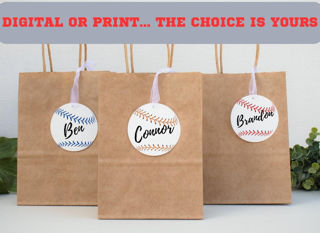 Customizable Baseball Gift Tag, Baseball Team Gift, Baseball Gift Tag ...