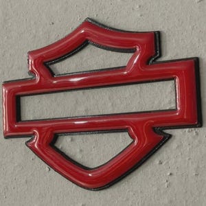 Anpassat rött och svart 10 cm böjbart emblem, personligt dekal (par)