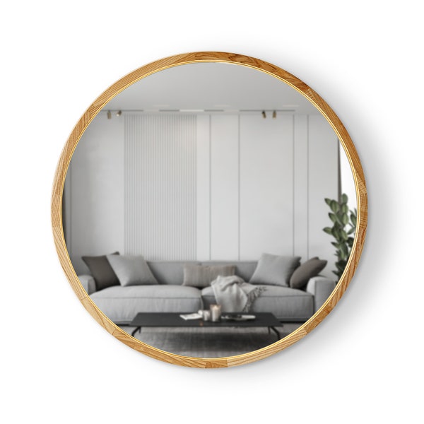 Large Round Mirror - Etsy