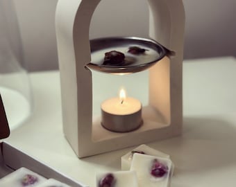 Wax Melt Burner | Oval Wax Melt Burner| Handmade | Home Accesories | Jesmonite Homeware | Gift | Modern Burner | Homeware | Wax Melts