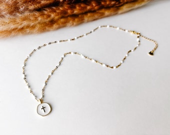 Dainty Gold Cross Pendant Necklace: Christian Faith Jewelry, Hypoallergenic