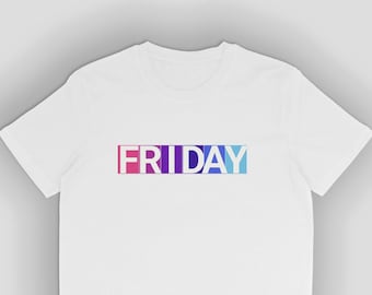 Friday weekday streetwear unisex organic cotton short sleeve t-shirt