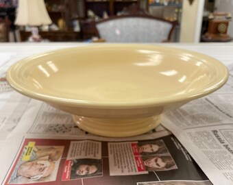 Vintage Fiesta 1936-1944 12 Inch Cream Footed Compote Bowl