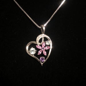 14KT White Gold Chain and 925 Italian Milor Sterling Silver Heart Pendant